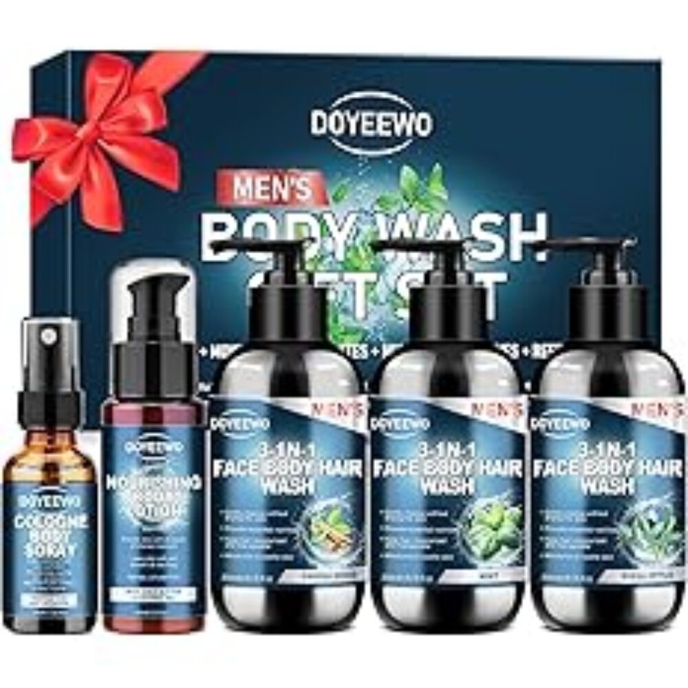 NEW! Men's Body Wash Gift Set, Cleanses, Hydrates, Nourishes & Soothes Skin